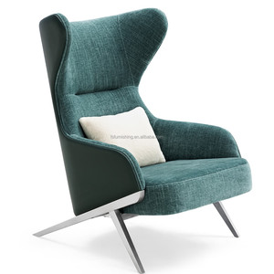 Luxury Home Furniture Modern Lounge <strong>Arm</strong> <strong>Chair</strong> with Stool Metal Leg Leisure <strong>Single</strong> Living Room <strong>Chairs</strong> Set - Product Image 6