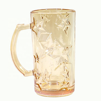 Tasse en verre personnalisée créative pour bar à bière tasse à bière en verre ambré tasse à bière en verre avec poignée