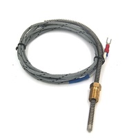 Sensor de temperatura de termopar tipo K E J de bayoneta ajustable con resorte industrial
