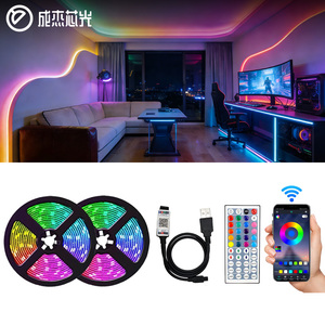 Striscia LED 5-20M 5V 5050 con 30 LED, Controllo Bluetooth, 44 Tasti, Dimmerabile, Cambio Colore, Nastro LED Flessibile per Decorazione Casa - Product Image 1