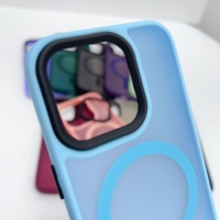 Peau Sensation TPU + Acrylique Magnétique Sans Fil Charge Givré Antichoc Couverture Mat Transparent Téléphone Cas pour iPhone 16 15 Pro Max