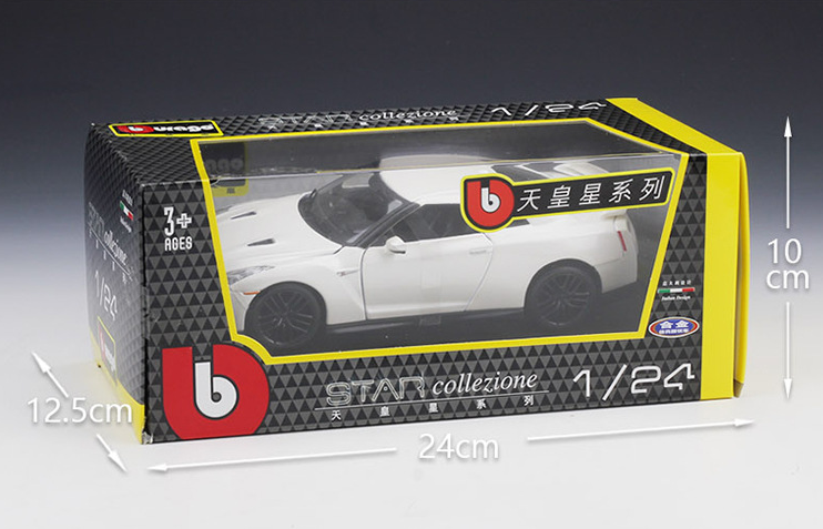 Bburago 1:24 Nissan GTR Sports Car Simulation Alloy Model