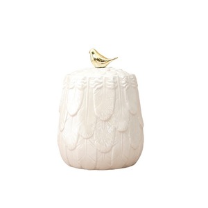 Top Rhyme <b>Ceramic</b> <b>Vase</b> With Gold Leaf Design Modern Tabletop Flower Pot For Living Room Decoration - Product Image 5