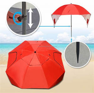 Chất lượng tốt nhất lớn ngoài trời Ô dù che nắng chống gió bãi biển Ô điều khiển bằng tay Nylon cho cách giải trí quà tặng - Product Image 4