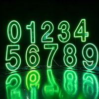 Livraison directe : Grandes lettres et chiffres LED lumineux de 2, 3 et 4 pieds (0-9, A-Z), en acrylique, avec design personnalisable, néon RGB pour fêtes