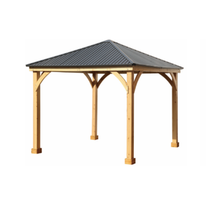 Pérgola <span class=keywords><strong>de</strong></span> Jardín con Techo Rígido <span class=keywords><strong>de</strong></span> Policarbonato Recubierto Ecológico y Poste <span class=keywords><strong>de</strong></span> Aluminio <span class=keywords><strong>para</strong></span> Exteriores - Product Image 1