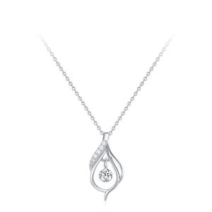 Droplet Heart Pendant <b>Necklace</b> S925 Sterling <b>Silver</b> Jewelry <b>for</b> <b>Women</b> Valentines Day Gift <b>for</b> Fine Fashion <b>for</b> Daily Wear - Product Image 1