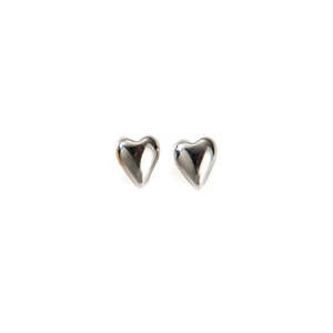 Boucles d'oreilles en forme de cœur en acier inoxydable 316L avec placage or PVD, bijoux tendance - Product Image 1