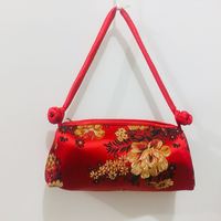 Sac à main de luxe en soie de style chinois pour femme, broderie à la main, pochette Cheongsam avec fermeture éclair, sac en satin, artisanat en soie