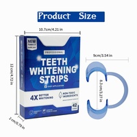 Kit Pemutih Gigi Private Label 42 Strip dengan Pembuka Mulut Anti Selip Menghilangkan Noda Permukaan Perawatan Gigi di Rumah