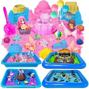 JITENG - Juego de Arena Mágica Colorida y Divertida para Hacer Manualidades, 450 g, con Molde - Product Image 1