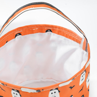 Sac à main personnalisé en nylon pour femmes sac fourre-tout d'Halloween pour enfants-panier de bonbons avec sac seau mignon imprimé fantôme et citrouille