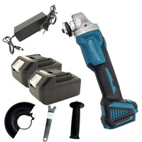 Meuleuse d'angle électrique sans fil industrielle portable 21V, polisseuse sans fil alimentée par batterie, machine de découpe rechargeable, déclencheur