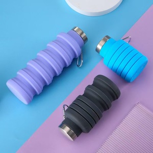 Bouteille d'eau de sport en silicone, bouteille pliable de voyage, gourde - Product Image 4