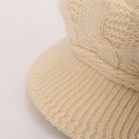Elegante, warme, winddichte wintermuts voor dames, modieus gehaakt, gebreide beanie, herfst, puff print, fruit, strikjes, cartoon
