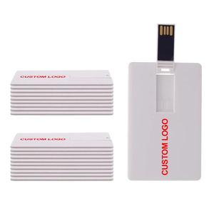 Clés USB en plastique de type carte de crédit, clés USB de type carte de visite, 2 Go, 4 Go, 16 Go, 64 Go, avec impression de logo personnalisé - Product Image 2
