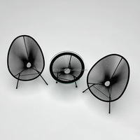 Mobilier d'extérieur en osier moderne chaise oeuf coloré ensembles de chaises de jardin tous temps facile à nettoyer usine patio en gros
