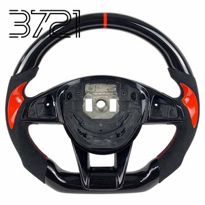 Volant en fibre de carbone pour Mercedes Benz W205 Classe C C300 C43 C63 AMG LED Performance Volants personnalisés 2014-2021 - Product Image 1