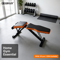 CAYLEY Banc de musculation réglable, pliable, portable et stable pour entraînement incliné et décliné, usage domestique et salle de sport, pour haltères et exercices