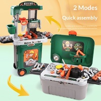 Valise de jeu en plastique pour enfants, multi-activités : cuisine, maquillage, outils de docteur et de réparation, et accessoires de déguisement