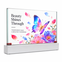 Écran OLED transparent sur pied de 30 pouces, interactif, capacitif, pour publicité numérique, magasin de détail, ascenseur