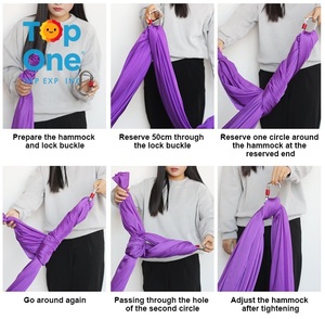 TopOne Colorido Antigravedad Techo Colgando Columpio Nylon Sedas Equipo Conjunto Hamaca de yoga aérea - Product Image 5