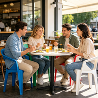 Chaise de salle à manger en plastique personnalisable, confortable, imperméable et empilable, idéale pour les restaurants, les patios et les jardins – Offre Spéciale