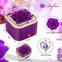 Eeuwigdurende geconserveerde roos hart ketting romantisch cadeau voor Valentijnsdag, jubileum, verjaardag, Moederdag, vrouwen, moeder, vrouw, dochter