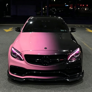 Pellicola Vinilica per Wrapping Auto 1.52*18M, Gradiente Nero-Rosa, Cambio Colore Personalizzato - Product Image 4