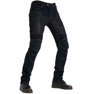 Motorradfahren Jeans Hosen Herren Moto Jeans Schutzkleidung Reisen Reisen Motorrad Denim Hosen mit Ihrem Markennamen hinzufügen