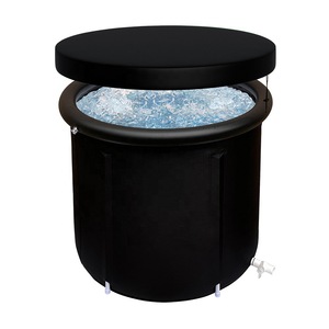Ice Bath Tub <b>Inflatable</b> Portable Folding 75cm Black For Athletes Sports Enthusiasts - Product Image 4