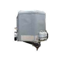 Remorque de barbecue pliante, remorque alimentaire avec doubles pièce de séjour, compétition porche, camions alimentaires, véhicule Mobile