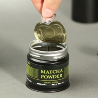 Offre Spéciale 30g 80g boîte de conserve scellable ronde vide pour Matcha avec couvercle à vis hermétique emballage de poudre alimentaire sans danger Logo personnalisé imprimé