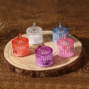 LED Tea Light Flash Electric Candles Decor Lamp Battery Powered Wedding Realistic Flameless Multicolor Christmas Home Decoration