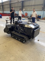 Machine de défrichage industrielle télécommandée à moteur diesel 4 temps (à double chenille) avec largeur de coupe de 800 mm/1000 mm, GPS, 1500 W