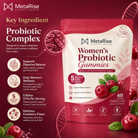 Gomitas Probióticas con Mezcla de Arándanos de Marca Privada OEM, Vitamina C para Mujeres, Equilibrio del pH, Apoyo Inmunológico, Suplemento de 60 Cápsulas