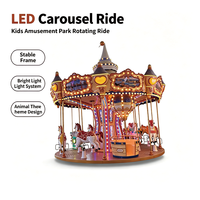 Promotion : Manège Musical pour Enfants, Carrousel à Chevaux et Balançoires en Forme de Poisson pour Parc d'Attractions