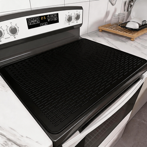 Couverture de cuisinière en silicone personnalisée et tapis de séchage pour vaisselle - Protection de plaque de cuisson en verre résistante à la chaleur pour cuisinières électriques et de camping-car - Product Image 6