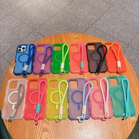Étui de téléphone magnétique transparent antichoc pour iPhone