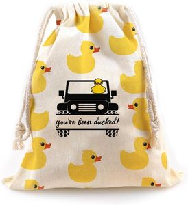 Sacs en toile à cordon de serrage en gros pour événements <span class=keywords><strong>Jeep</strong></span> Duck, figurines de canards, sacs pour jouets, aliments et bonbons - Product Image 1