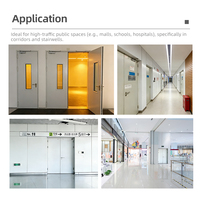 Porte coupe-feu commerciale en gros pour bâtiments / Porte en acier ignifugée à sortie automatique sécurisée pour hôpitaux et entrepôts minimalistes