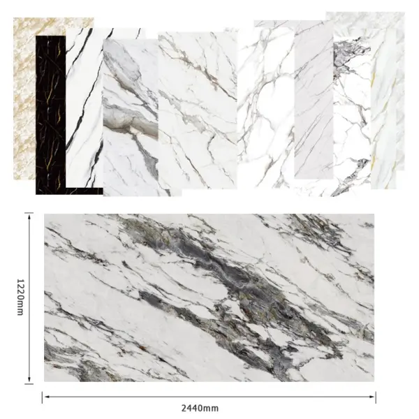 Yike New Design PVC Marble Panel UV Print Wood High Glossy Board For Home Interior