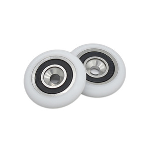 Rodillos de Acero Inoxidable 420+POM Suministrados por el Fabricante, Poleas Avellanadas para Puertas y Ventanas, Rodamientos S688RS de 4*24*6 mm con Recubrimiento de Goma - Product Image 4