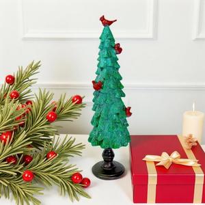 Adorno Artístico de Resina Epoxi con Purpurina para Árbol de Navidad, Decoración de Escritorio para el Hogar, Accesorios para Crear Ambiente Navideño - Product Image 1