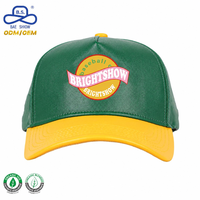 Casquettes de baseball classiques en tissu PU à deux tons, style OEM ODM, 5 panneaux, avec logo imprimé personnalisé pour unisexe, streetwear