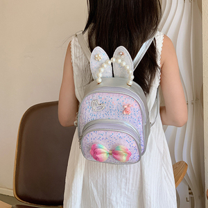 Factory Supply 2026 Summer Fashion Casual Kids Backpack Cute Bow <b>Small</b> School <b>Bags</b> Children Girls Kindergarten Daily Backpack - Product Image 3
