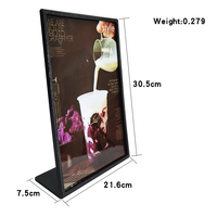 Tables publicitaires de menu A4 A5 A6 Cadre photo pour table Menu Restaurants Écoles et pubs-Panneau de nettoyage en plastique sûr