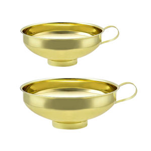 Gadget speciali per cucina di qualità alimentare durevole <span class=keywords><strong>in</strong></span> acciaio inossidabile <span class=keywords><strong>oro</strong></span> imbuto per inscatolamento a <span class=keywords><strong>bocca</strong></span> larga per liquidi filtranti - Product Image 5