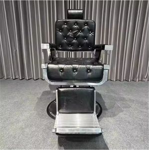 k Black Tufted Barber <b>Chair</b> Hydraulic Salon Reclining <b>Chair</b> Leather Tattoo Treatment <b>Chair</b> for Hair Studio - Product Image 1