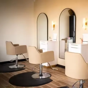 Station de miroir de luxe double lumière salon miroir latéral avec mot - Product Image 4